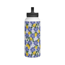 Load image into Gallery viewer, Lemon Tile Handle Lid Water Bottle