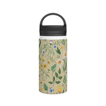 Load image into Gallery viewer, Whimsical Spring Blooms Handle Lid Water Bottle