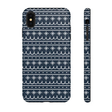 Load image into Gallery viewer, Blue Snowflake Pattern Phone Case