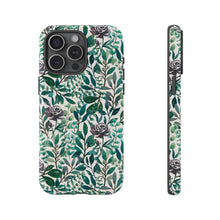 Load image into Gallery viewer, Purple Flowers and Eucalyptus Leaves Phone Case