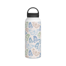 Load image into Gallery viewer, Blue Butterfly Handle Lid Water Bottle