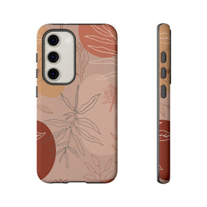 Pink Abstract Desert Leaf Phone Case