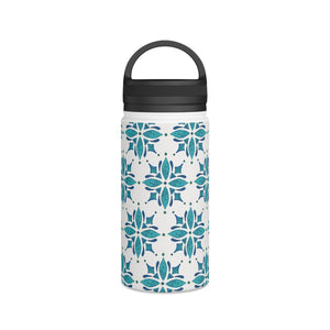 Teal Tile Handle Lid Water Bottle