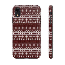 Load image into Gallery viewer, Red Snowflake Pattern Phone Case