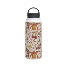 Load image into Gallery viewer, Bows, Flowers and Cherries Handle Lid Water Bottle