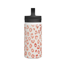 Load image into Gallery viewer, Rose Gold Leopard Print Handle Lid Water Bottle