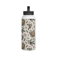 Load image into Gallery viewer, Winter Branches, Berries and Pine Cones Handle Lid Water Bottle