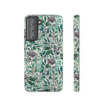 Load image into Gallery viewer, Purple Flowers and Eucalyptus Leaves Phone Case