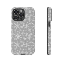 Load image into Gallery viewer, Gray Snowflakes Phone Case