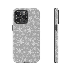 Gray Snowflakes Phone Case
