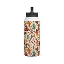 Load image into Gallery viewer, Watercolor Fall Leaves Handle Lid Water Bottle