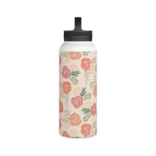 Load image into Gallery viewer, Warm Floral Handle Lid Water Bottle