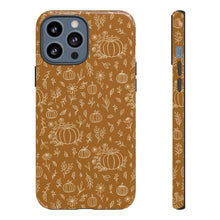Load image into Gallery viewer, Bronze Floral Ink Pumpkin Phone Case