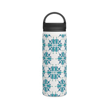 Load image into Gallery viewer, Teal Tile Handle Lid Water Bottle