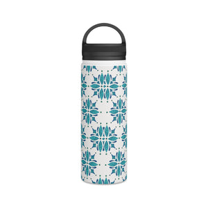 Teal Tile Handle Lid Water Bottle