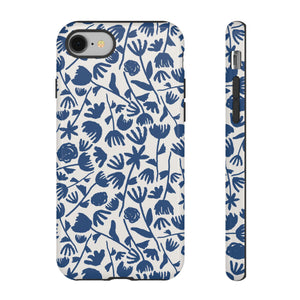 Dark Blue Floral Phone Case
