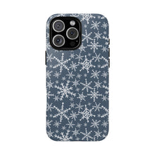 Load image into Gallery viewer, Blue Snowflakes Phone Case