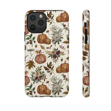 Load image into Gallery viewer, Fall Pumpkins, Flowers and Leaves Phone Case