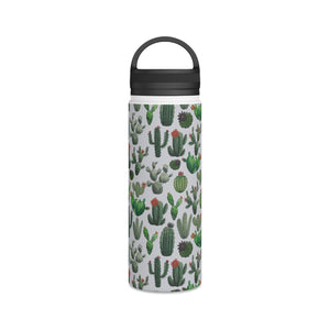 Cactus Watercolor Handle Lid Water Bottle