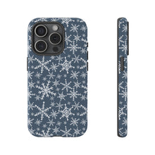 Load image into Gallery viewer, Blue Snowflakes Phone Case