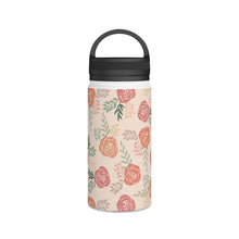 Load image into Gallery viewer, Warm Floral Handle Lid Water Bottle