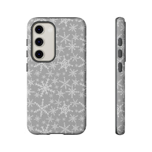 Gray Snowflakes Phone Case
