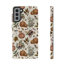 Load image into Gallery viewer, Fall Pumpkins, Flowers and Leaves Phone Case