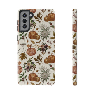 Fall Pumpkins, Flowers and Leaves Phone Case