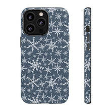 Load image into Gallery viewer, Blue Snowflakes Phone Case