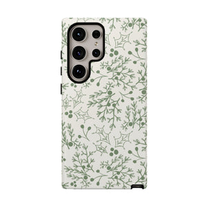 Green Christmas Branch Phone Case