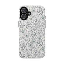 Load image into Gallery viewer, Blue Gray Flower Phone Case