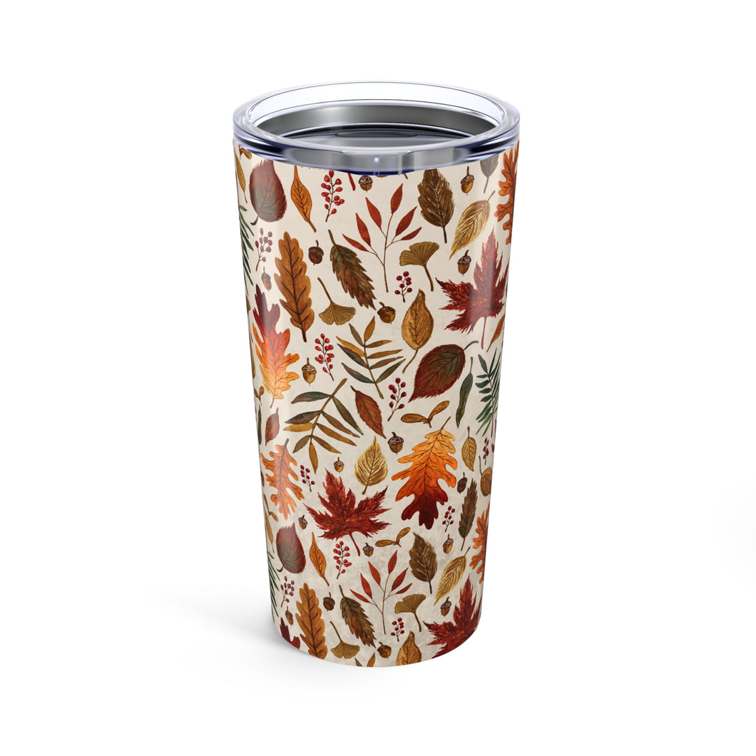 Watercolor Fall Leaves Travel Mug