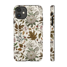 Load image into Gallery viewer, Watercolor Fall Leaves and Flowers Phone Case