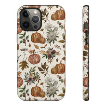 Load image into Gallery viewer, Fall Pumpkins, Flowers and Leaves Phone Case