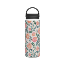 Load image into Gallery viewer, Watercolor Floral Handle Lid Water Bottle