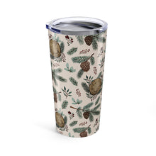 Load image into Gallery viewer, Winter Branches, Berries and Pine Cones Travel Mug