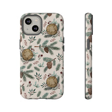 Load image into Gallery viewer, Winter Branches, Berries and Pine Cones Phone Case