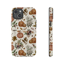 Load image into Gallery viewer, Fall Pumpkins, Flowers and Leaves Phone Case