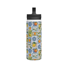 Load image into Gallery viewer, Mediterranean Stamps Handle Lid Water Bottle