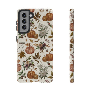 Fall Pumpkins, Flowers and Leaves Phone Case