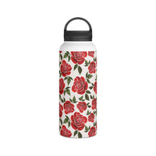 Load image into Gallery viewer, Rose Watercolor Handle Lid Water Bottle