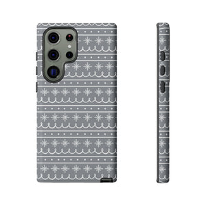 Gray Snowflake Pattern Phone Case