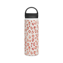 Load image into Gallery viewer, Rose Gold Leopard Print Handle Lid Water Bottle
