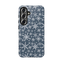 Load image into Gallery viewer, Blue Snowflakes Phone Case