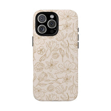 Load image into Gallery viewer, Gold Magnolia Phone Case