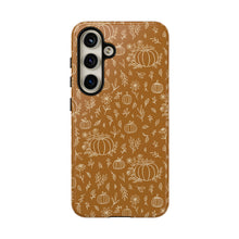 Load image into Gallery viewer, Bronze Floral Ink Pumpkin Phone Case