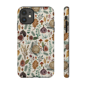 Figs, Mushrooms and Leaves Phone Case