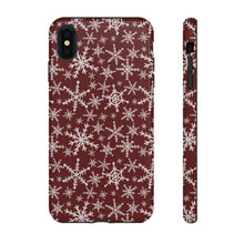 Load image into Gallery viewer, Red Snowflakes Phone Case