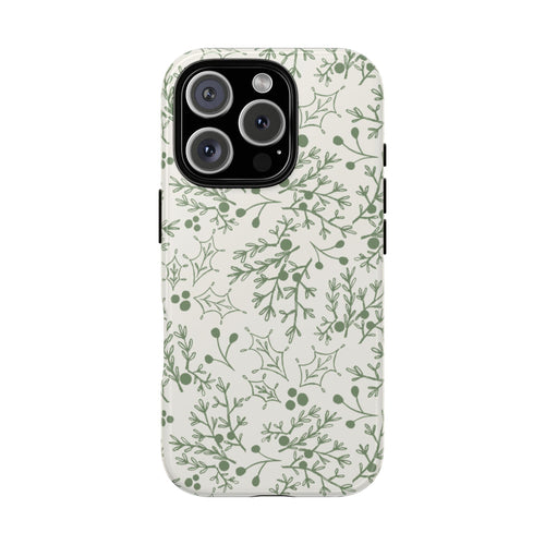Green Christmas Branch Phone Case