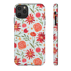Red Flower Burst Phone Case
